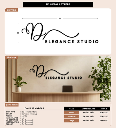 CUSTOM MOCKUP SIGN FOR Danilsa Vargas