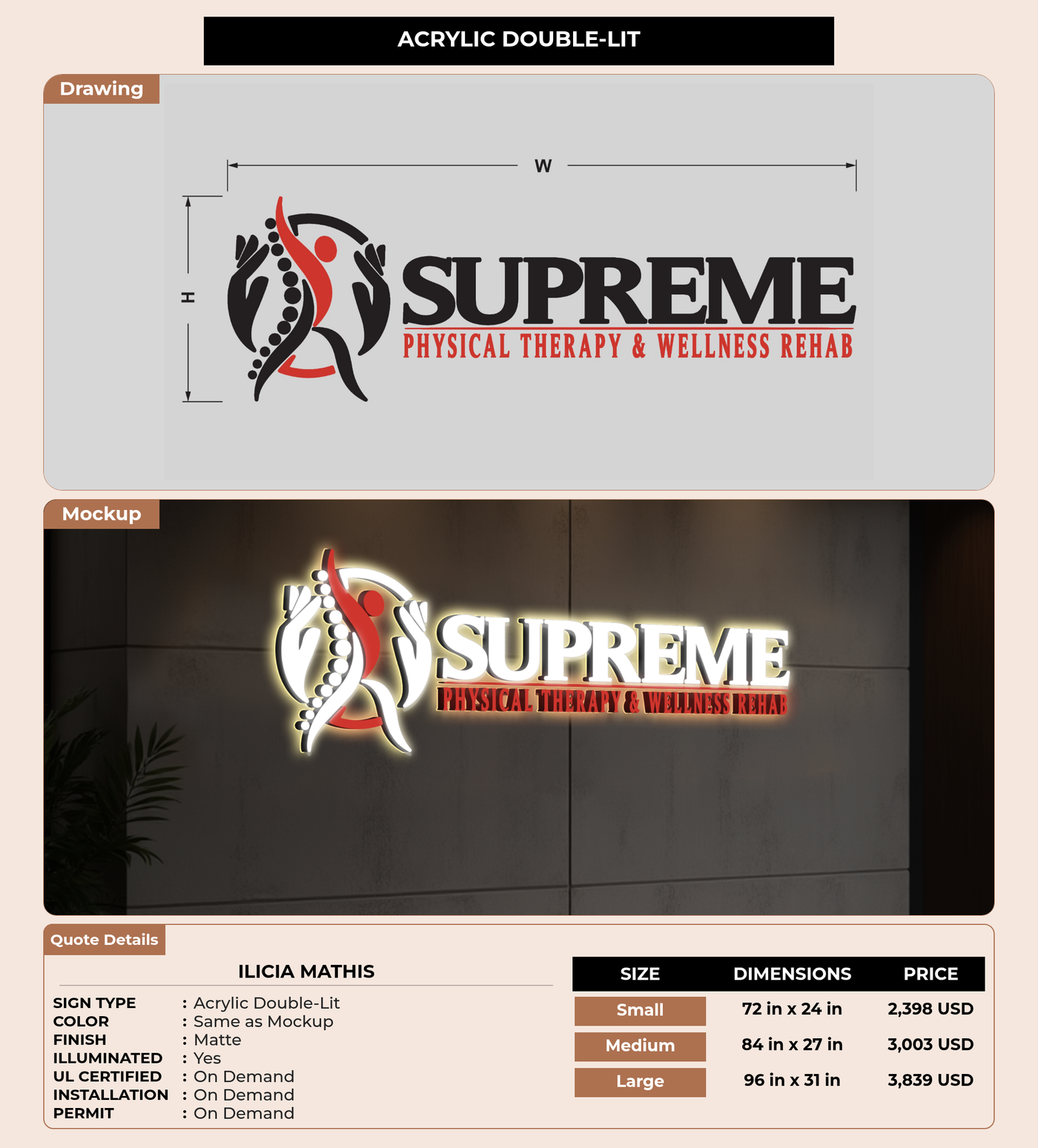 CUSTOM MOCKUP SIGN FOR Ilicia Mathis