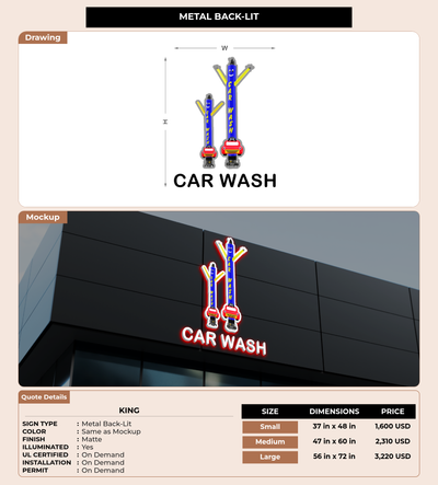 CUSTOM MOCKUP SIGN FOR King