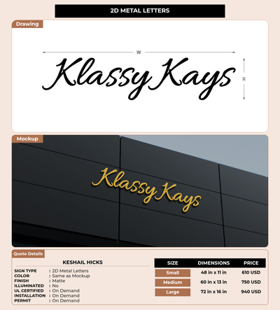 CUSTOM MOCKUP SIGN FOR Keshail Hicks