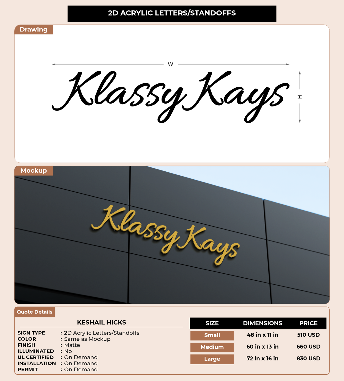 CUSTOM MOCKUP SIGN FOR Keshail Hicks