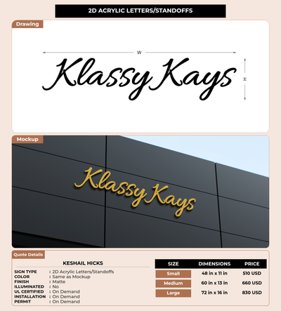 CUSTOM MOCKUP SIGN FOR Keshail Hicks