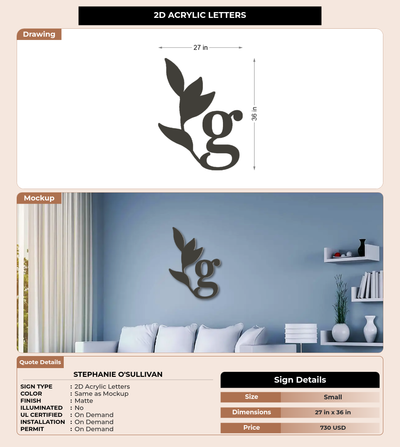 CUSTOM MOCKUP SIGN FOR STephanie O'Sullivan