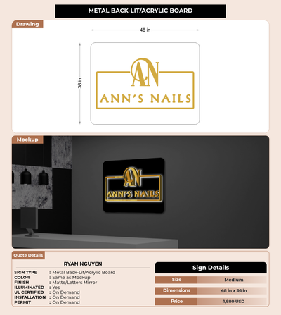 CUSTOM MOCKUP SIGN FOR Ryan Nguyen