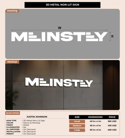 CUSTOM MOCKUP SIGN FOR Justin Johnson