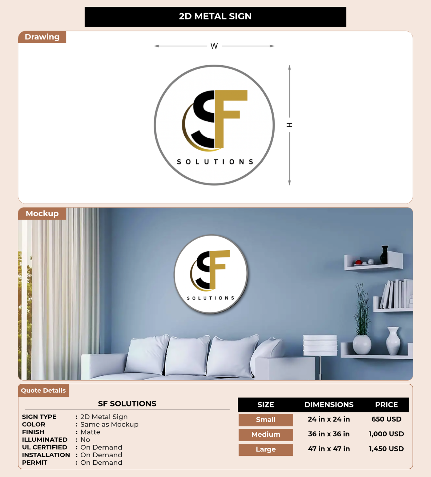 CUSTOM MOCKUP SIGN FOR SF SOLUTIONS