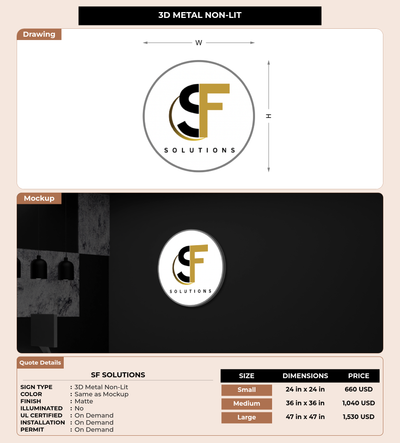 CUSTOM MOCKUP SIGN FOR SF SOLUTIONS
