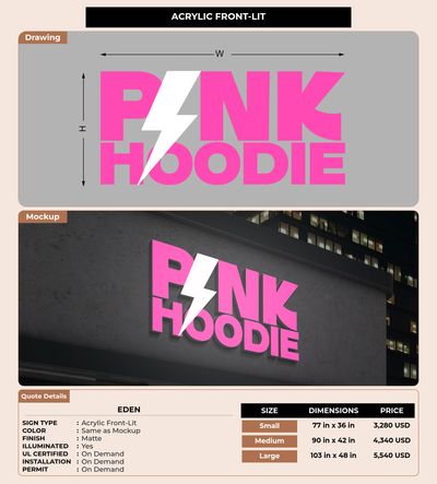 CUSTOM MOCKUP SIGN FOR Eden