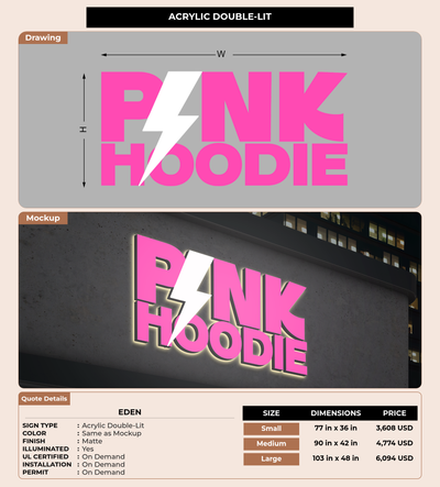 CUSTOM MOCKUP SIGN FOR Eden