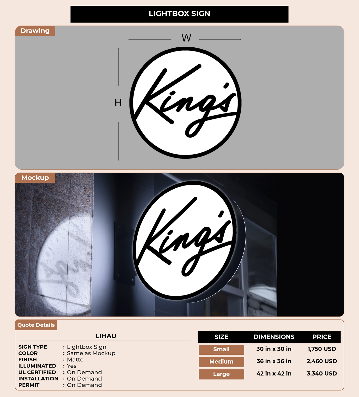 CUSTOM MOCKUP SIGN FOR Lihau