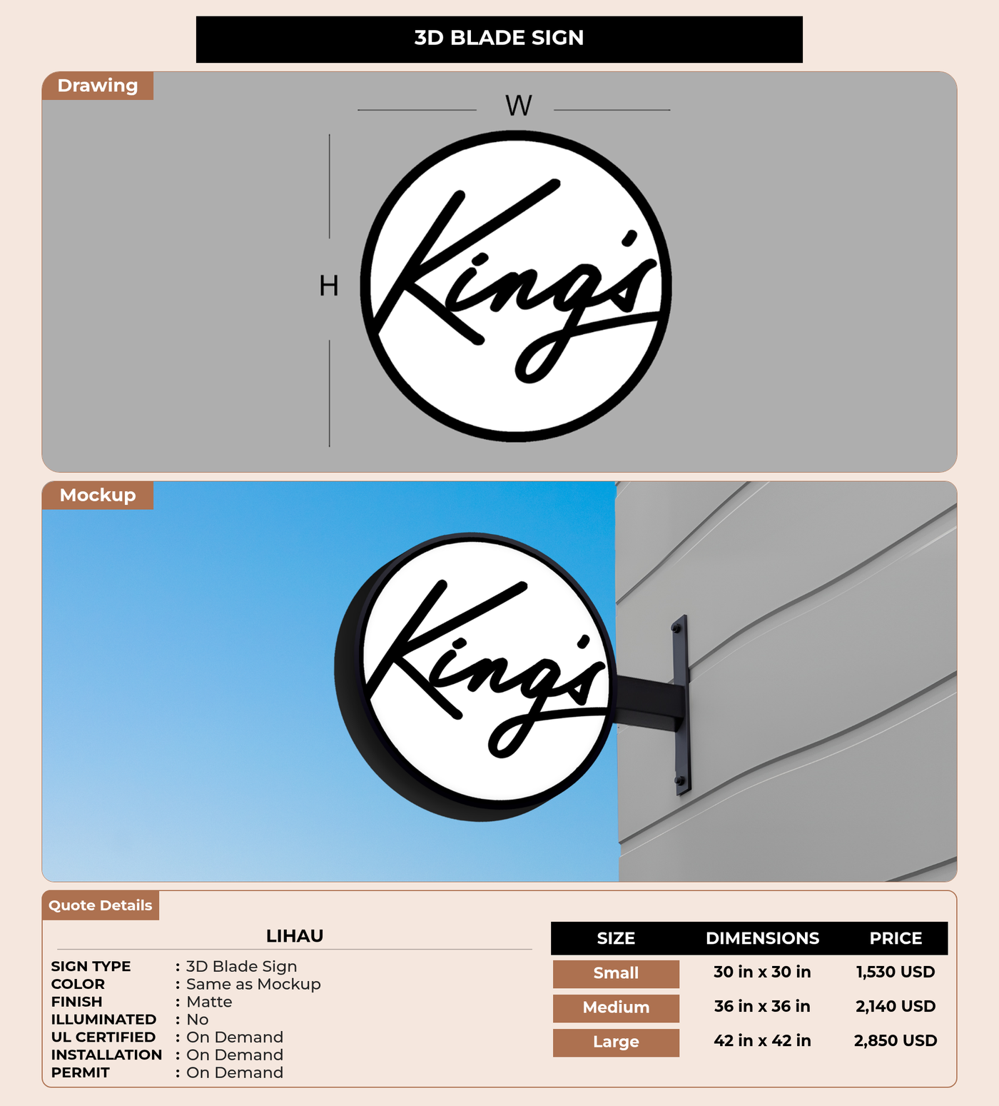 CUSTOM MOCKUP SIGN FOR Lihau