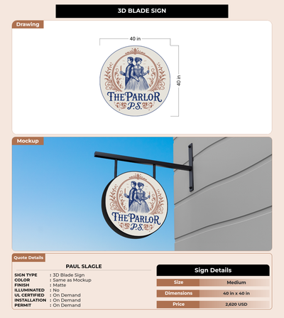 CUSTOM MOCKUP SIGN FOR Paul Slagle