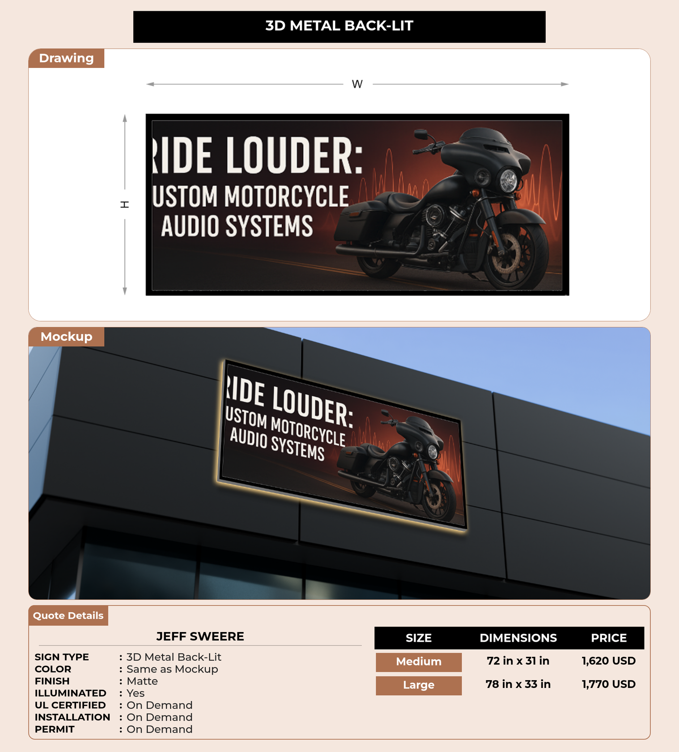 CUSTOM MOCKUP SIGN FOR Jeff Sweere
