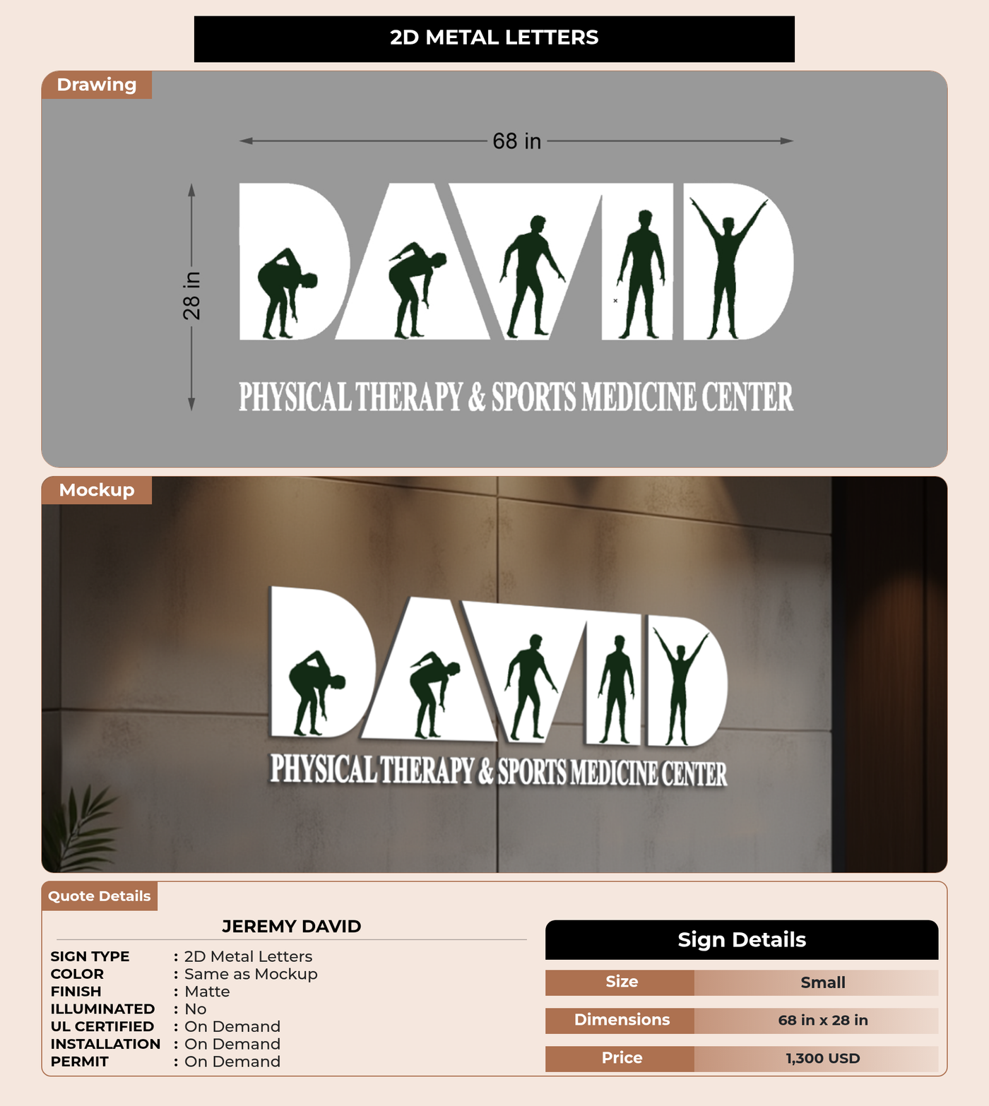 CUSTOM MOCKUP SIGN FOR Jeremy David