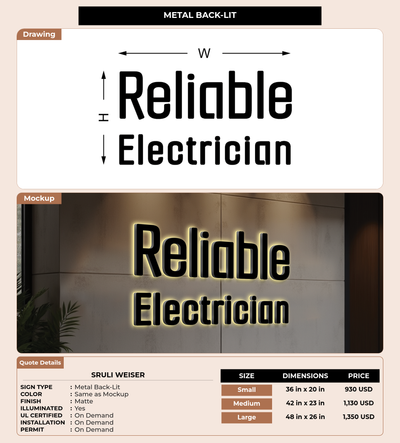 CUSTOM MOCKUP SIGN FOR Sruli Weiser