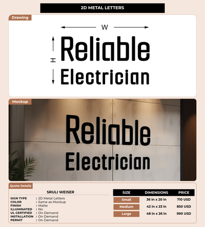 CUSTOM MOCKUP SIGN FOR Sruli Weiser