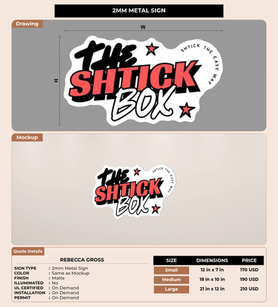 CUSTOM MOCKUP SIGN FOR Rebecca Gross