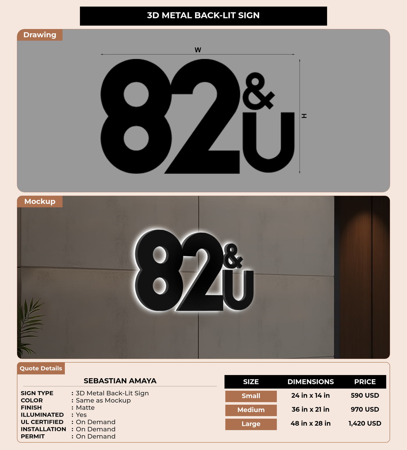 CUSTOM MOCKUP SIGN FOR Sebastian Amaya