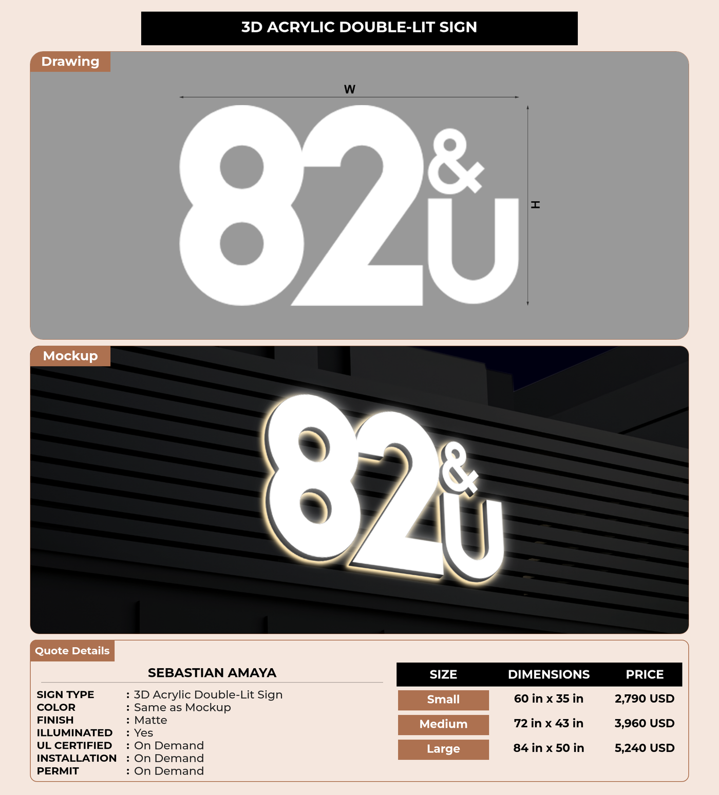 CUSTOM MOCKUP SIGN FOR Sebastian Amaya