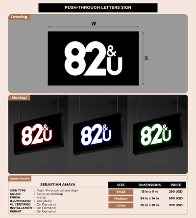 CUSTOM MOCKUP SIGN FOR Sebastian Amaya
