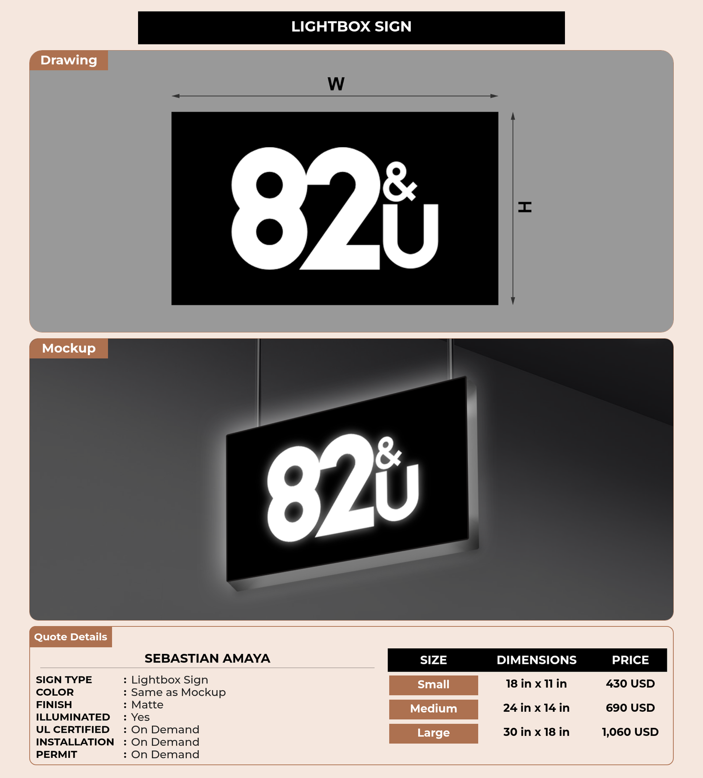 CUSTOM MOCKUP SIGN FOR Sebastian Amaya