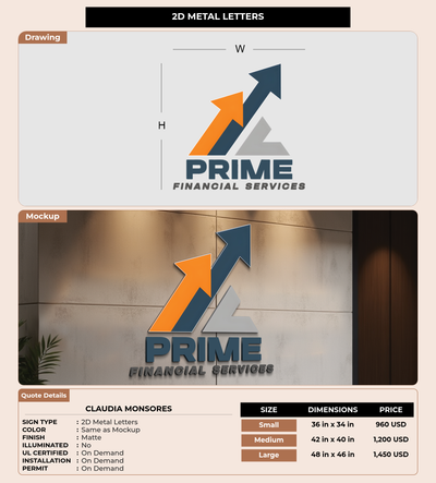 CUSTOM MOCKUP SIGN FOR Claudia Monsores