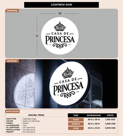 CUSTOM MOCKUP SIGN FOR Miguel Pena