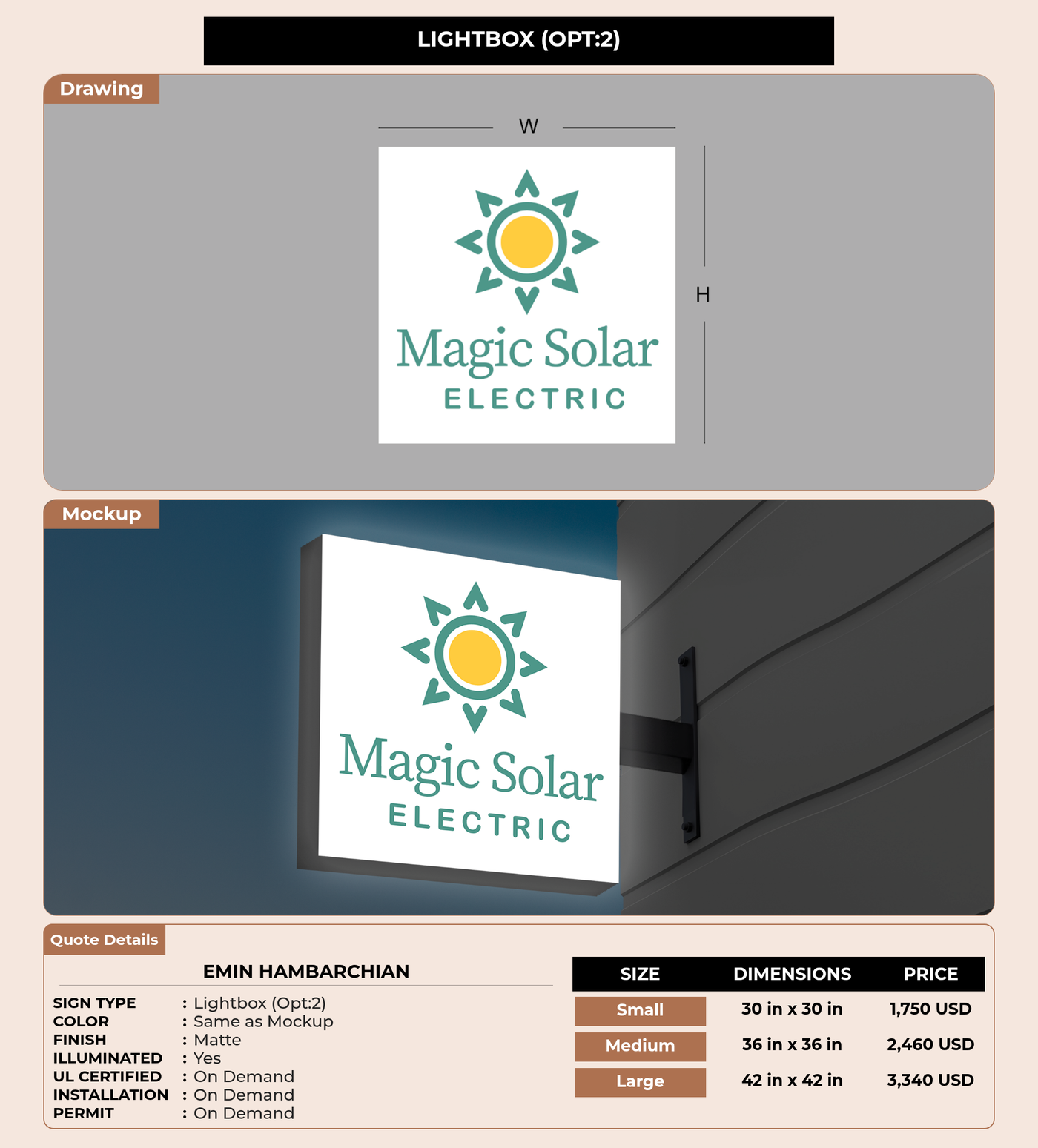 CUSTOM MOCKUP SIGN FOR Emin Hambarchian