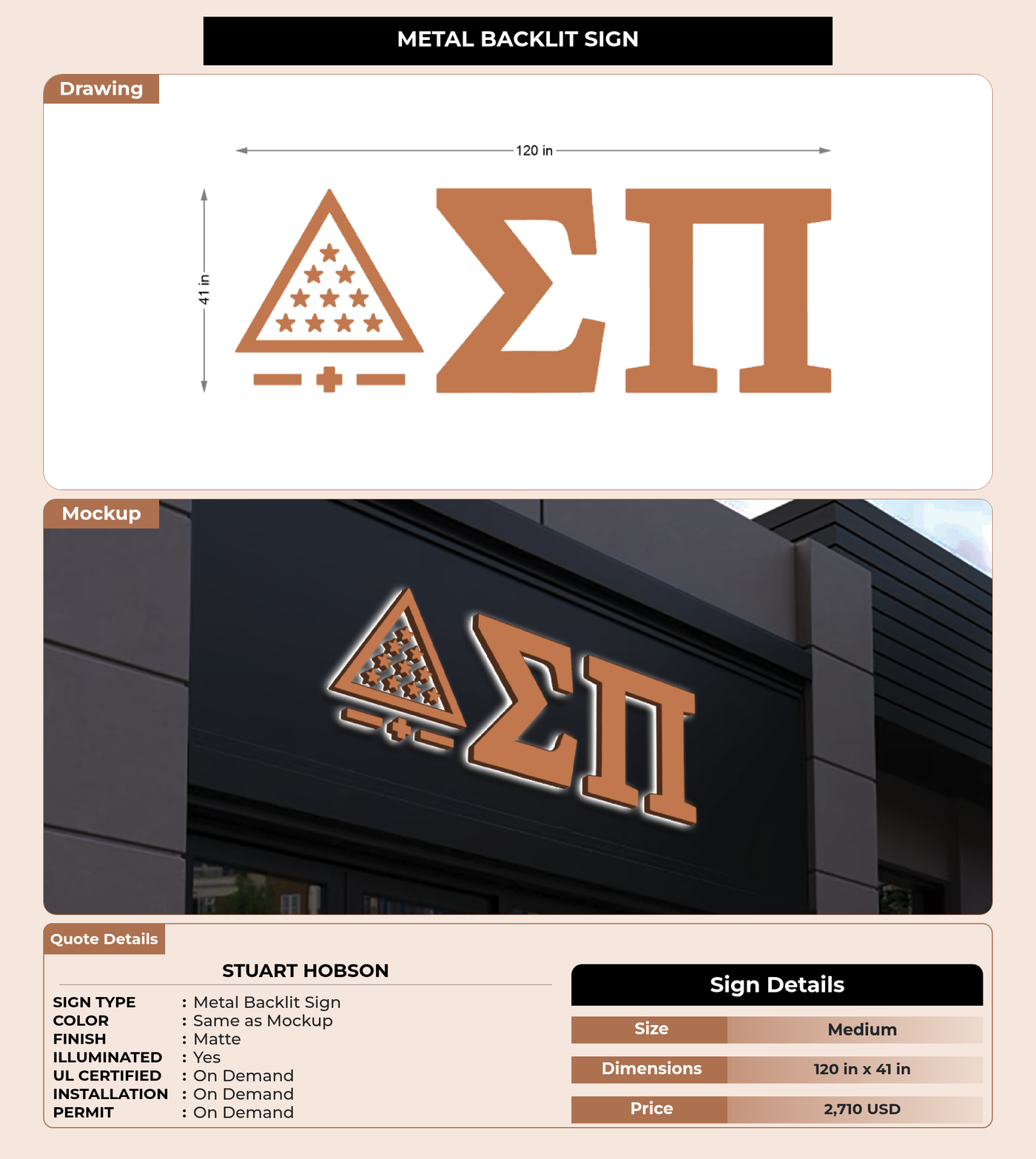 CUSTOM MOCKUP SIGN FOR Stuart Hobson
