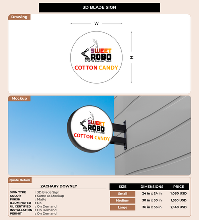 CUSTOM MOCKUP SIGN FOR Zachary Downey