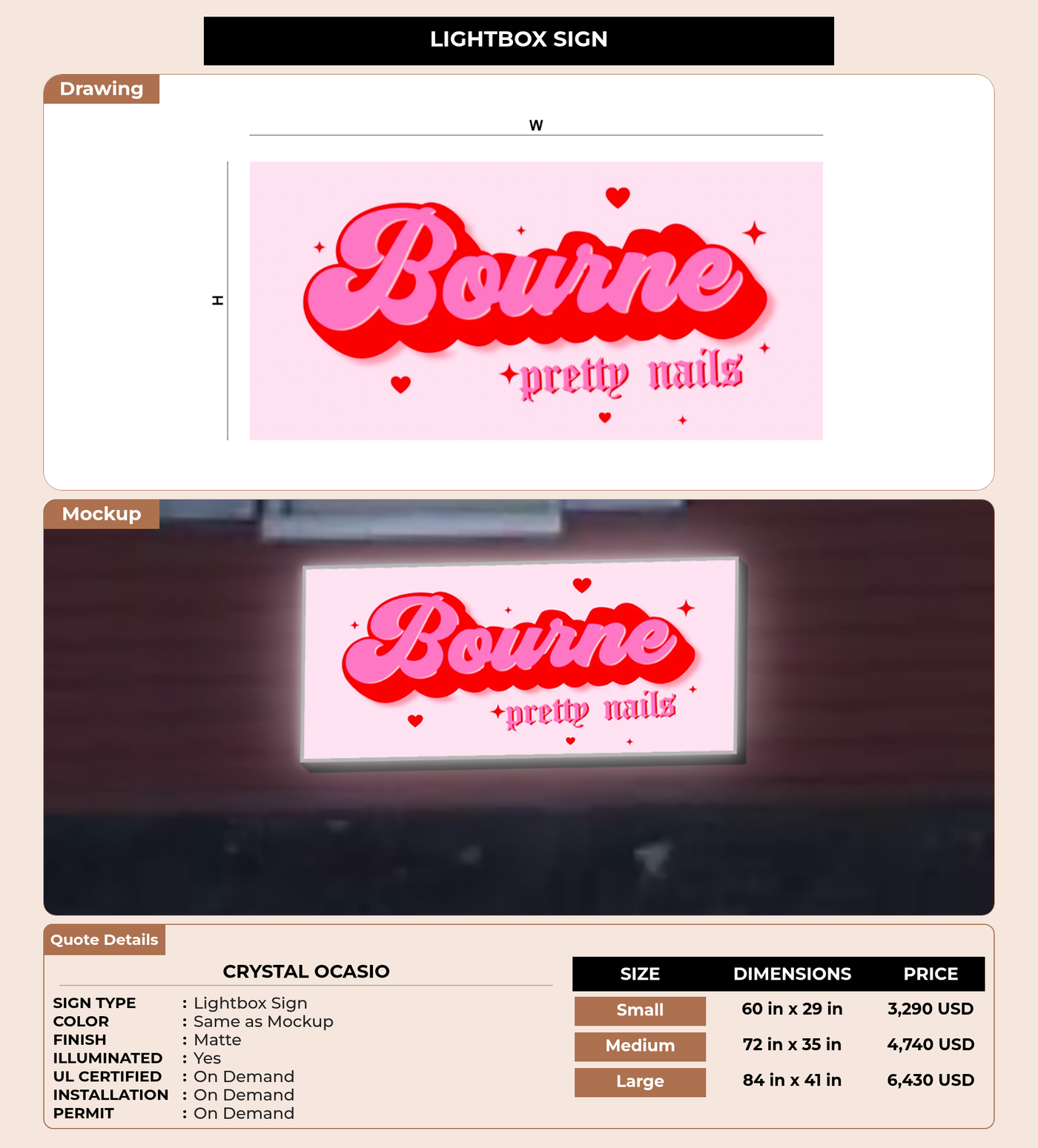 CUSTOM MOCKUP SIGN FOR Crystal Ocasio
