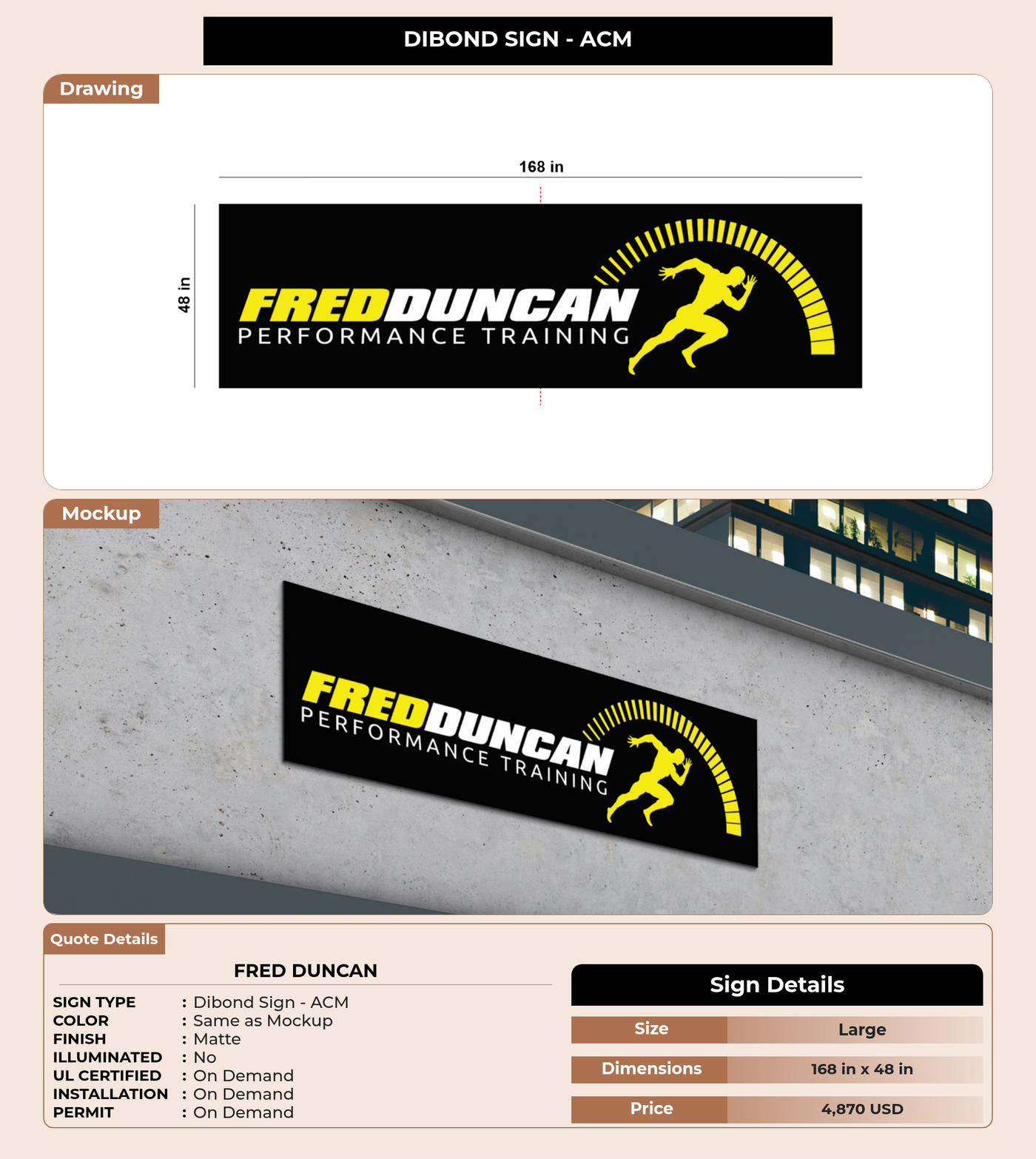 CUSTOM MOCKUP SIGN FOR Fred Duncan