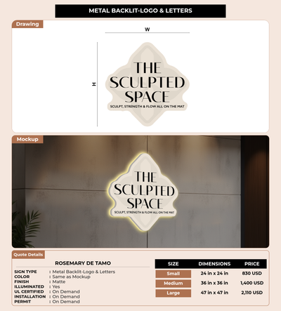 CUSTOM MOCKUP SIGN FOR Rosemary De Tamo