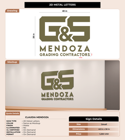 CUSTOM MOCKUP SIGN FOR claudia mendoza