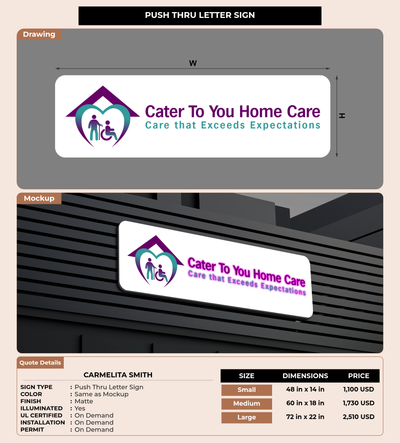 CUSTOM MOCKUP SIGN FOR Carmelita Smith