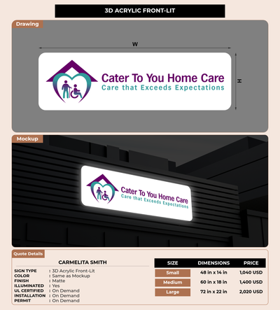CUSTOM MOCKUP SIGN FOR Carmelita Smith