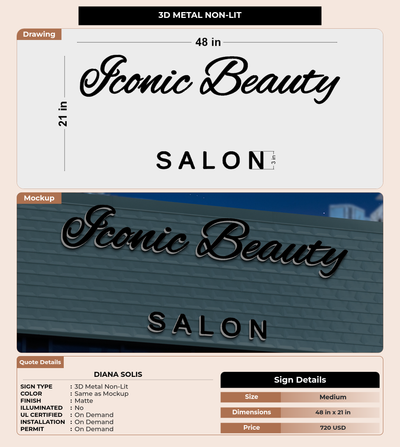 CUSTOM MOCKUP SIGN FOR Diana solis