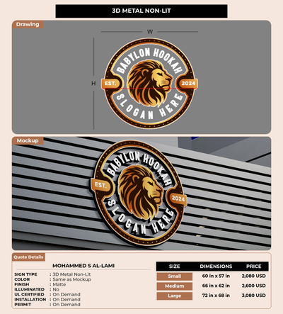 CUSTOM MOCKUP SIGN FOR Mohammed S Al-Lami