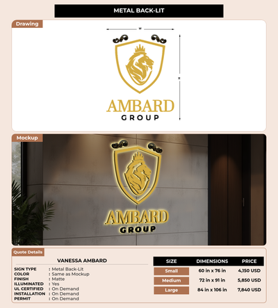CUSTOM MOCKUP SIGN FOR Vanessa Ambard