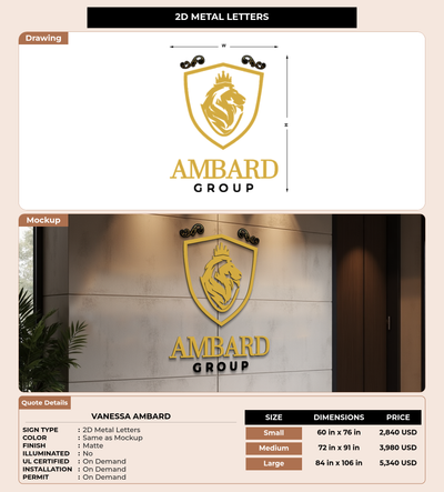 CUSTOM MOCKUP SIGN FOR Vanessa Ambard
