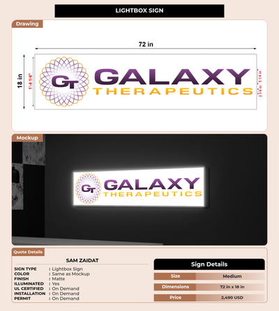 CUSTOM MOCKUP SIGN FOR Sam Zaidat