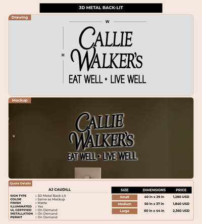 CUSTOM MOCKUP SIGN FOR AJ Caudill