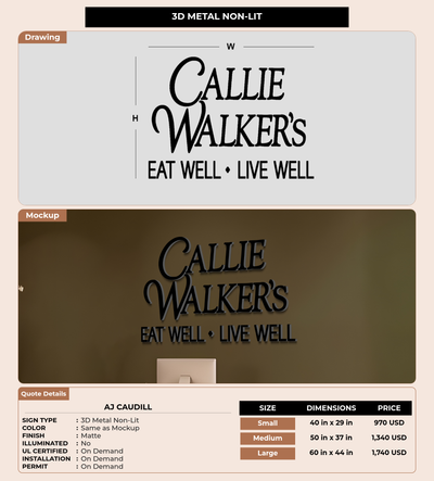 CUSTOM MOCKUP SIGN FOR AJ Caudill