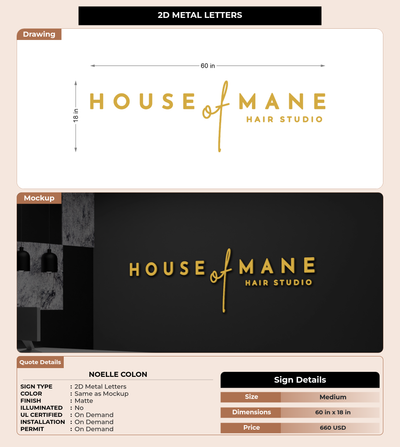 CUSTOM MOCKUP SIGN FOR Noelle colon