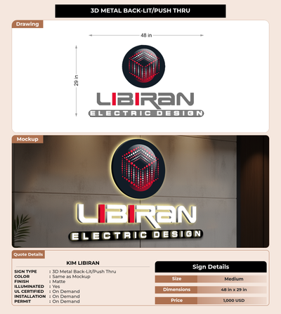 CUSTOM MOCKUP SIGN FOR Kim Libiran