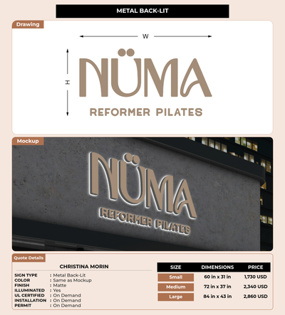 CUSTOM MOCKUP SIGN FOR Christina morin