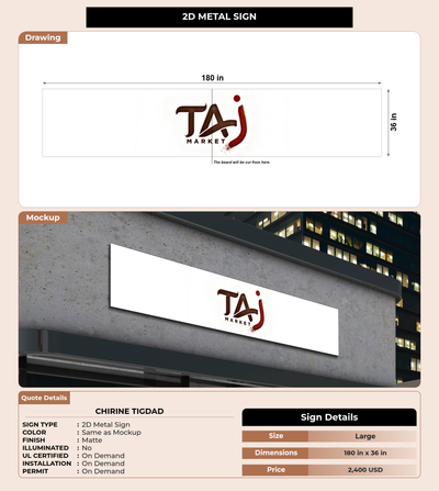 CUSTOM MOCKUP SIGN FOR Chirine Tigdad
