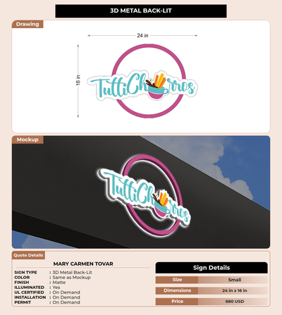 CUSTOM MOCKUP SIGN FOR Mary Carmen Tovar