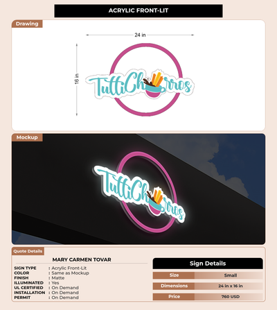 CUSTOM MOCKUP SIGN FOR Mary Carmen Tovar