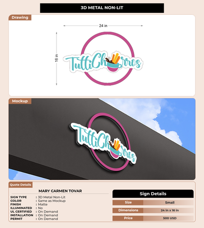 CUSTOM MOCKUP SIGN FOR Mary Carmen Tovar